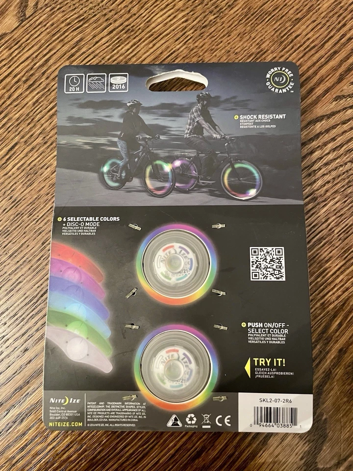 Luz de roda LED Nite Ize SpokeLit (pacote com 2) - Imagem 2 de 2