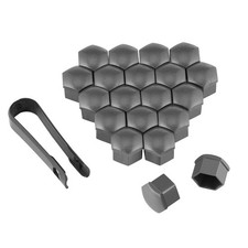 20 x RADSCHRAUBEN ABDECKUNGEN RADMUTTERN KAPPEN SET FÜR AUDI VW 17MM GRAU