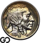 1924-D Buffalo Nickel Nice Toner, Choice AU++/Unc Key Date, Scarce This Nice