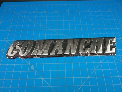 Vintage Jeep Comanche Tailgate Emblem Badge OEM 8955-006-182 Pickup Truck Part