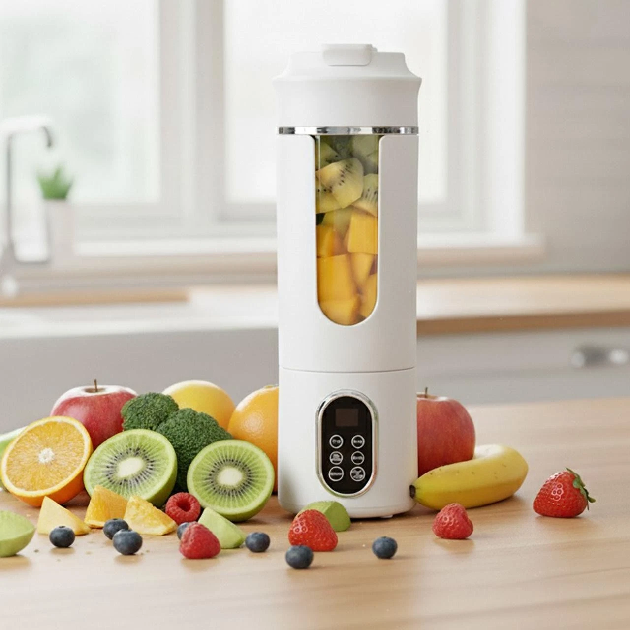 Portable USB Juicer Blender 530ml Wireless Rechargeable 12 Blade Ice Crushing