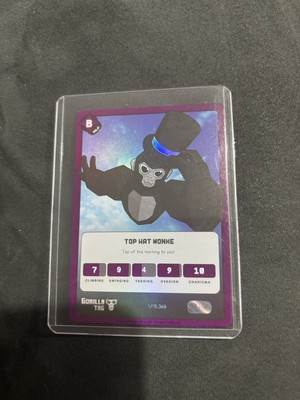 Gorilla Tag Top Hat Monke Monkey 1/25 368 Karte Neu Sammlerstück