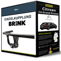 Starre AnhäNgerkupplung FüR Citroen C4 Grand Picasso 06- I Typ Ua Brink Neu