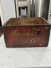 Vtg Folk Art Christmas Painted Wood Box  "The International Library of Music"