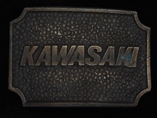 QJ09134 VINTAGE 1970s  KAWASAKI  MOTORCYCLE COMPANY BELT BUCKLE
