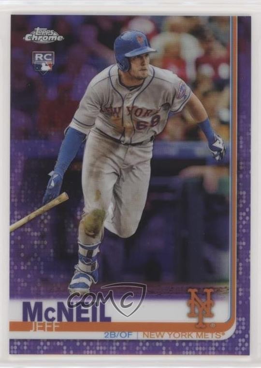 2019 Topps Chrome Purple Refractor /299 Jeff McNeil #152 rl7