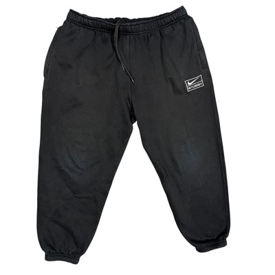Nike x Stussy Sweatpants Black Joggers Cotton Zipper Pockets Nike x Stussy Sweatpants Black Joggers Cotton Zipper Pockets