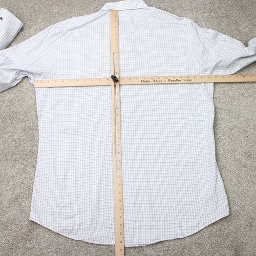 Brooks Brothers Hemd Herren 17, 34 weiß/blau Slim Fit Ägyptische Baumwolle French Cuff - Bild 11 von 14