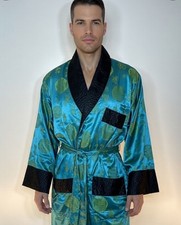 Vintage Turquoise Men s Chinese Smoking jacket