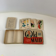 Vintage Whitman Old MAID Playing Card Game Complete Deck With Box Instructions
