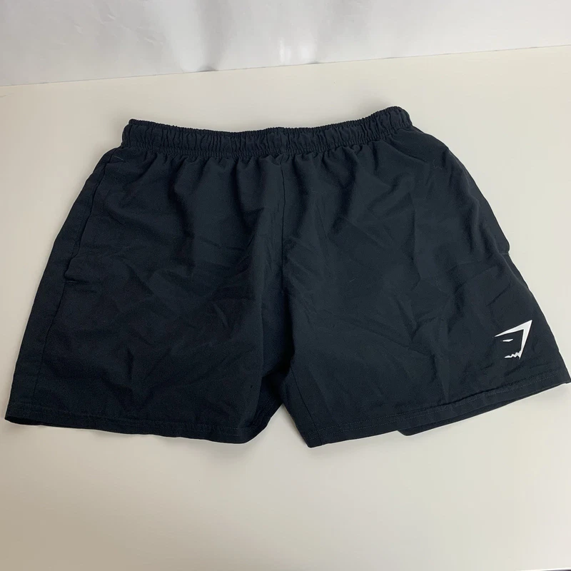 gymshark training loose fit crest logo pre owned shorts