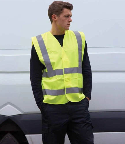 25 Pack High Visibility Safety Vests /w Silver Reflective Stripes Large Size - Picture 6 of 7