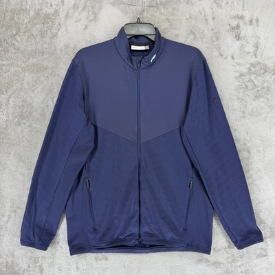 KJUS Mens Midlayer Full Zip Jacket Navy Blue Golf Technical Activewear Size 50 M