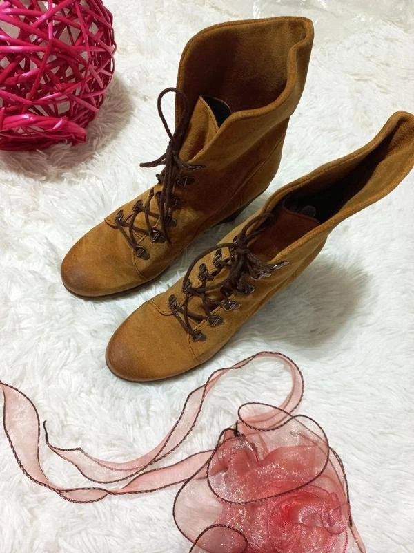 Women Gino Rossi Boots Orange Suede 40 - Bild 3 von 4