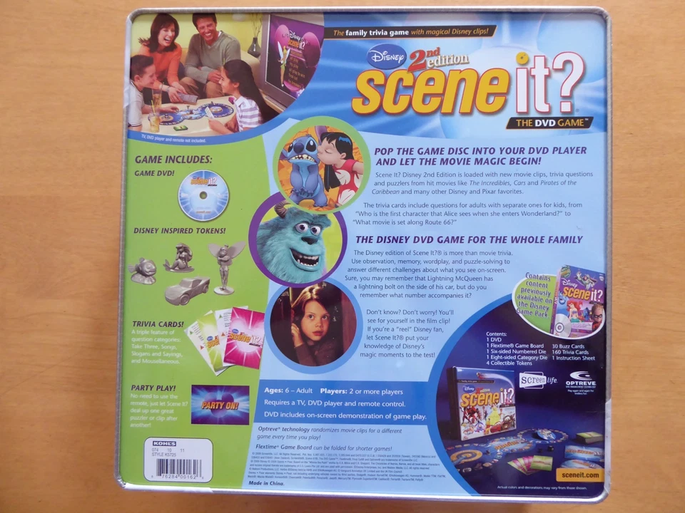 NUEVO DISNEY Scene It? 2ª Edición The DVD Family Trivia Game (Collector's Tin) Foto 2 de 4