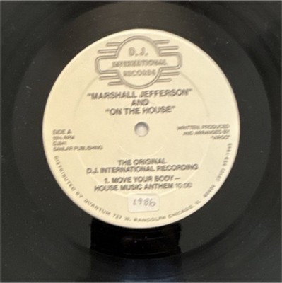 Marshall Jefferson & On The House Move Your Body DJ INTERNATIONAL VINYL HOUSE 1 