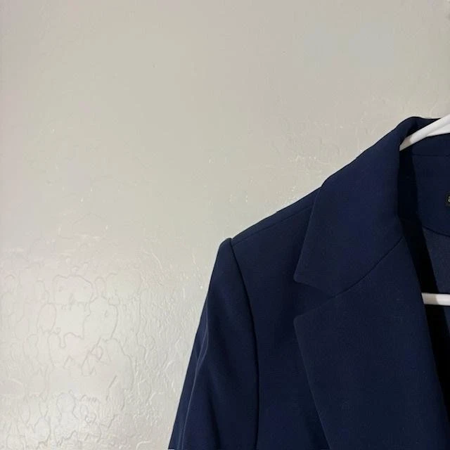 Blazer Alice + Olivia Mujer 12 Azul Marino EMPLEADO Manga Acanalada Chaqueta de Trabajo Foto 2 de 4