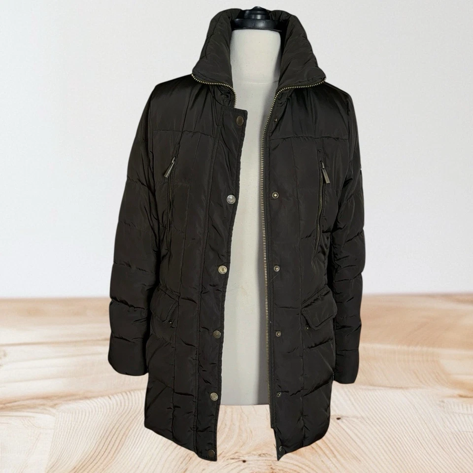 CHAQUETA ACOLCHADA Abrigo Parka Michael Kors Para Mujer Talla M Largo 4 Bolsillos Foto 4 de 4