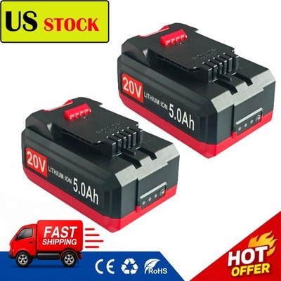 2X BAUER 20V 5.0 AH High Capacity Lithium-Ion Battery 2109C-B