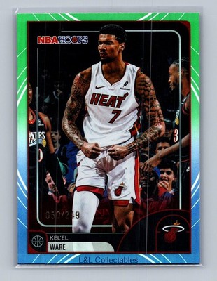 2025-26 Hoops #172 Kel'el Ware Rainbow Red and Orange #/249