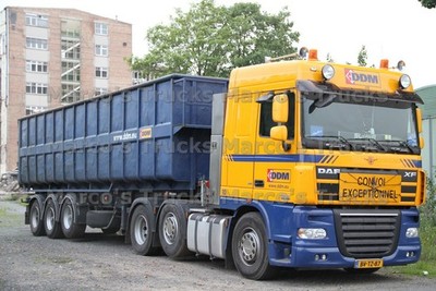 LKW Foto DAF XF 105.460 Kippanhänger Niederlande gelb DDM CONVOI EXCEPTIO #o8ln