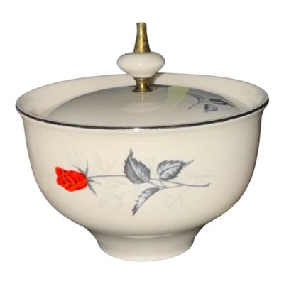 Taylorton TST Sugar Bowl & Lid Moulin Rouge Red Rose Taylor Smith Taylor China