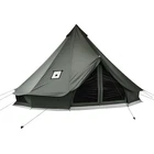 Canvas Bell Tent 3 m / 9.84 ft 4-Season Camping Tent Glamping with Stove Jack