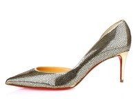 Christian Louboutin 225505 Galupump Specchio Glitter Leather Pumps Sz. 37.5 on sale Christian Louboutin 225505 Galupump Specchio Glitter Leather Pumps Sz. 37.5 on sale