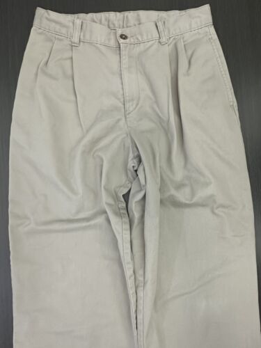 IZOD School Uniform Boys Pants Beige Pleated Front /100% Cotton /Size 18 - Picture 2 of 11