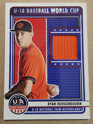 2023 Panini USA Baseball Stars & Stripes Jersey PATCH - Ryan Hoogendoorn #U18-CH