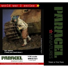 PARACEL MINIATURES WWII SERIES SET WW35-021 US GI CPT UPHAM-KEEP YOUR HEAD DOWN