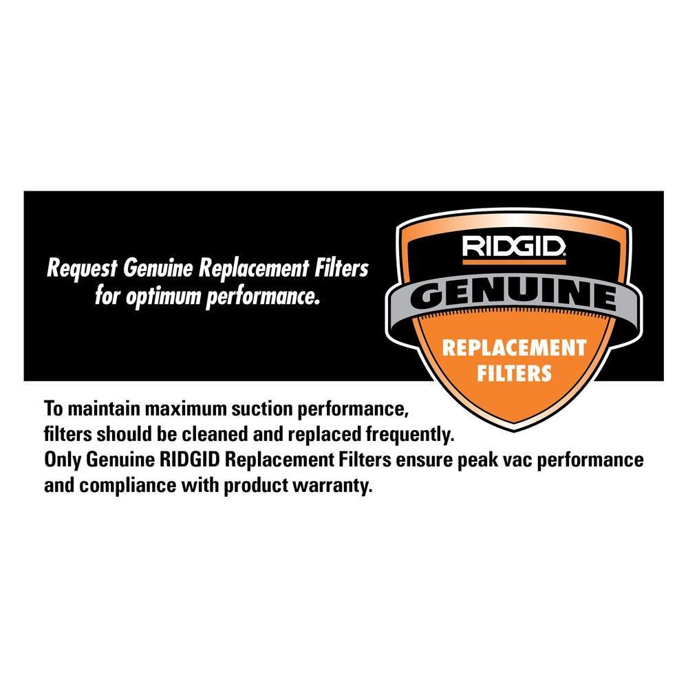 RIDGID (5-16 Gallon) Foam-Filter Wet Liquid Shop Car Garage Basement Vacuum Vac
