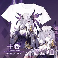Date A Live Yatogami Tohka  Men Women White T-shirt Short Sleeve Tops