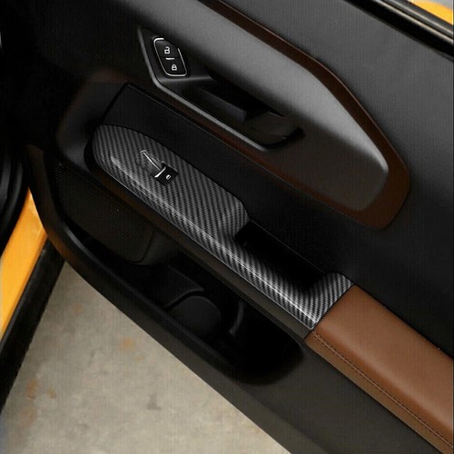 For Ford Bronco Sport 21-22 Accessories Carbon Car Window Lift Switch Cover Trim - Picture 12 of 17