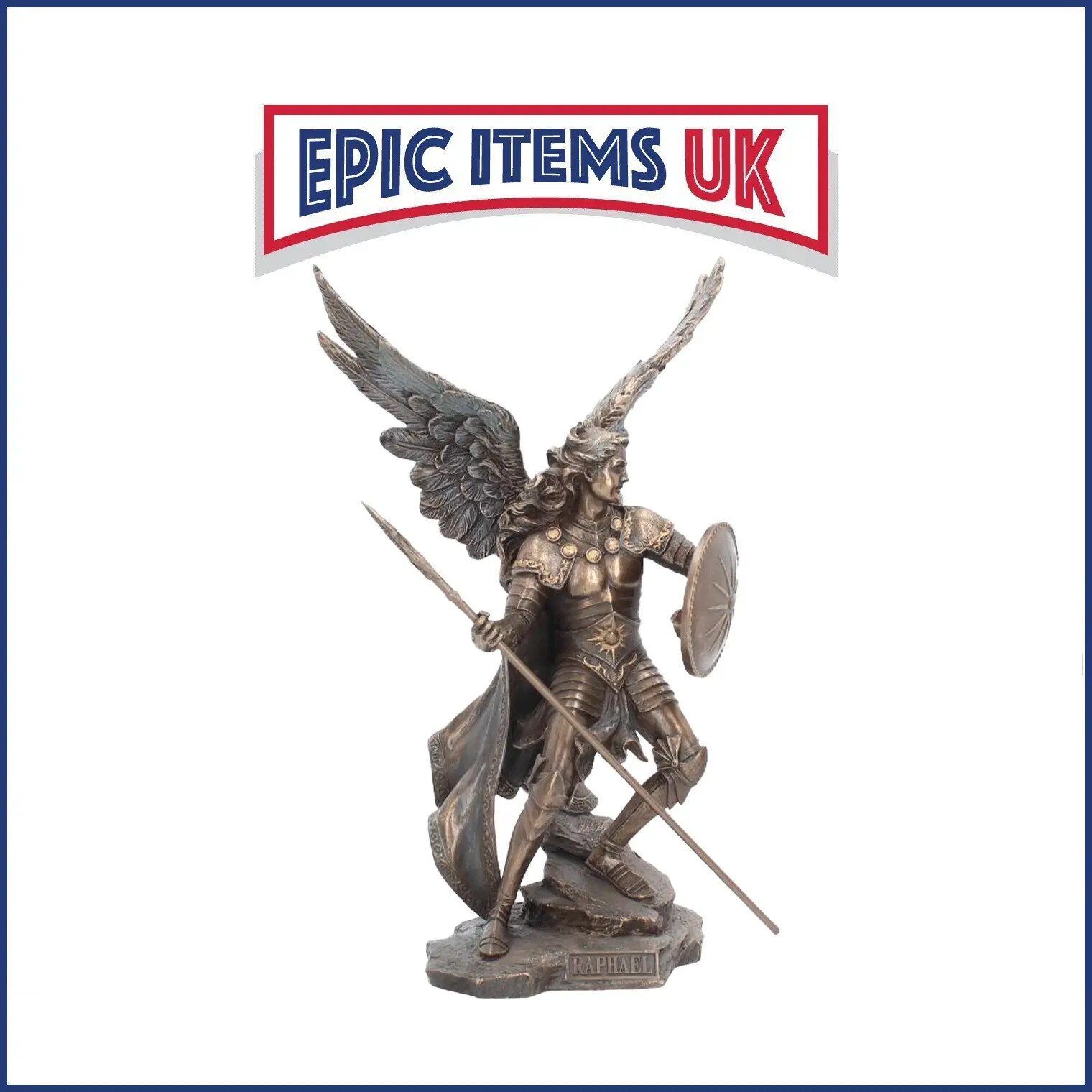 Nemesis Now Bronzed Archangel Raphael Religious Warrior 35cm - IN STOCK
