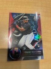 2023 Bowman Platinum Oscar Gonzalez RC - Cleveland Indians