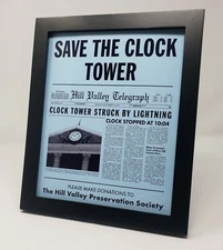 Back to the Future - Save The Clock Tower Flyer Photo Reproduction Prop 8x10 -B8