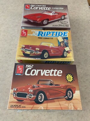 AMT/ERTL Corvette Model Kits 1960,1962 1963 1/25 scale MIB