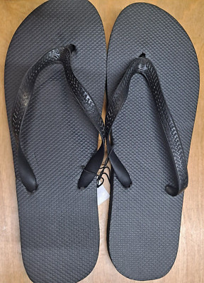TWO pair West Loop Men's Flip Flops black XL (13)