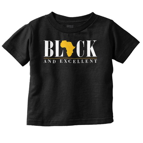 Black and Excellent Africa Juneteenth Pride Toddler Boy Girl Youth T Shirt Tee