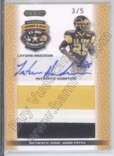 latwan anderson rookie rc draft gu jersey patch auto army bowl 3C college/hs 3/5