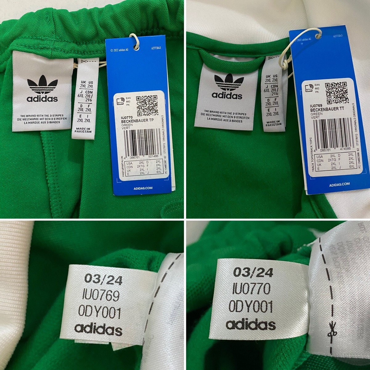 Adidas Originals Beckenbauer Tracksuit Green White Size 2XL