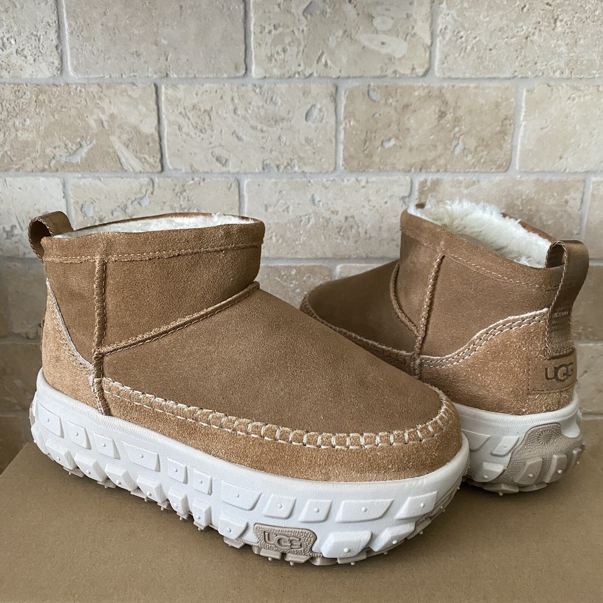 UGG VENTURE DAZE ULTRA MINI PLATFORM CHESTNUT SHOE BOOTS MEN SIZE 10 / WOMEN 11 Ugg Venture Daze Ultra Mini Cozy Beige Boots Ugg main image 2