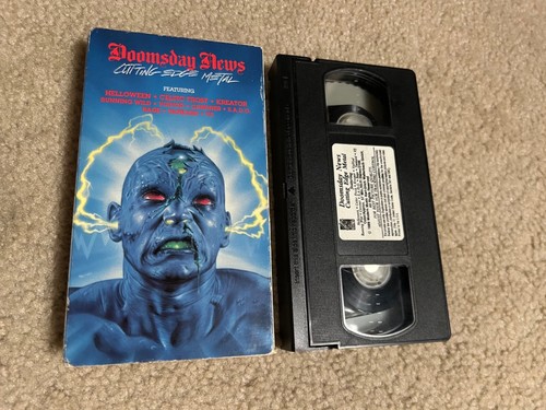 DOOMSDAY NEWS Cutting Edge Metal VHS RARE 1990 Thrash Metal Strand vintage band - Picture 8 of 11