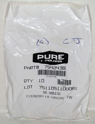 NEW POLARIS ENGINEERED PARTS CASTLE NUT LOT OF 6 OEM PART NO. 7542438