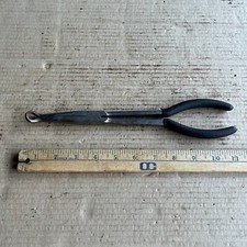 Extra Long Needle Nose Pliers Nipper Bent Nose 11" inch Long Reach Mechanic - a