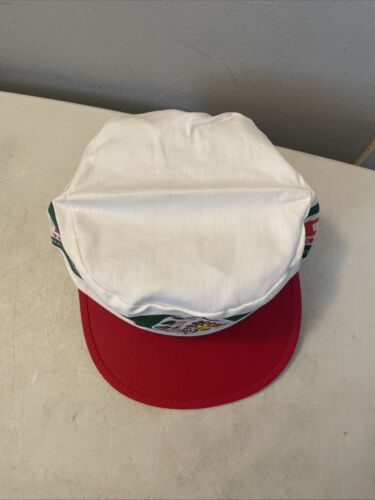 Vintage Red Man Chewing Tobacco Logo Painters Hat 1980s USA NOS QTY 1 - Picture 7 of 8