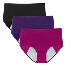 Women's Incontinence Underwear High Absorbency Period Cotton 3 Pack Size XL