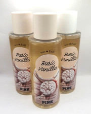 VICTORIA'S SECRET PINK BASIC VANILLA BODY MIST 8.4 FL OZ EACH 3 