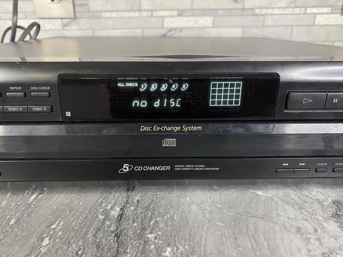 Sony CDP-CE315 5 Disc CD Player Changer Tested & Works No Remote